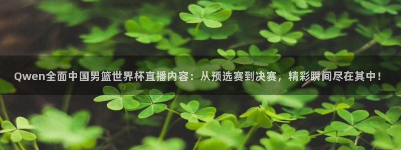 Qwen全面中国男篮世界杯直播内容：
