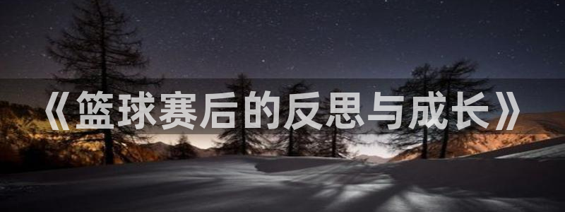  星空体育.：《篮球赛后的反思与成长》